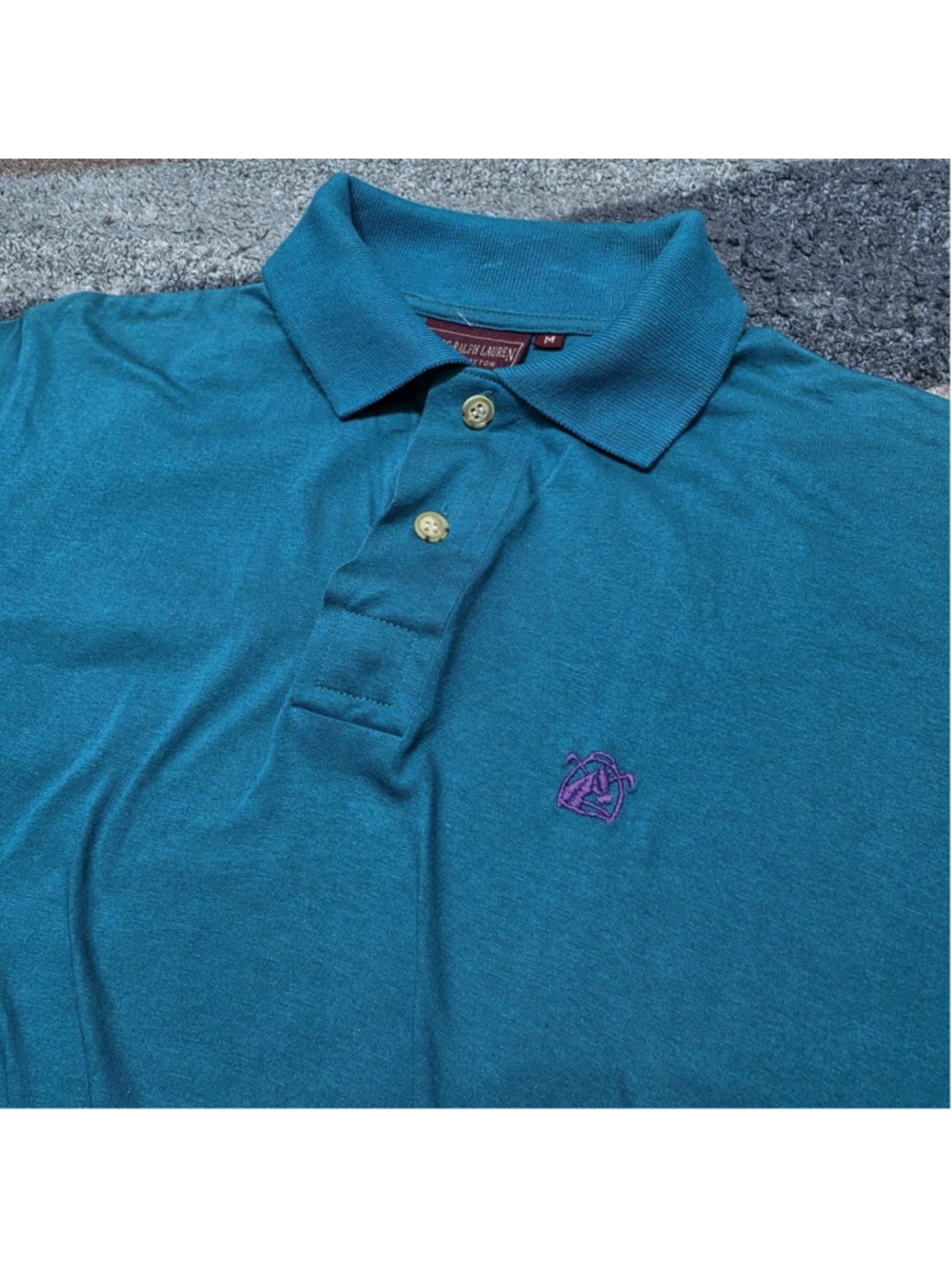 Ralph Lauren Chaps Polo Shirt Mens M Teal Japan Cotton Classic Preppy